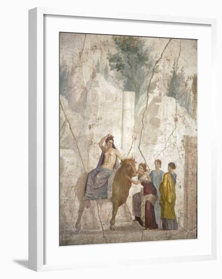 Italy, Naples, Naples Museum, from Pompeii, House of Fatal Love  (IX, 5,18), Europa riding a Bull-Samuel Magal-Framed Photographic Print