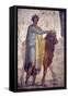 Italy, Naples, Naples Museum, from Pompeii, House of Fatal Love  (IX, 5,18), Jason and Pelias-Samuel Magal-Framed Stretched Canvas