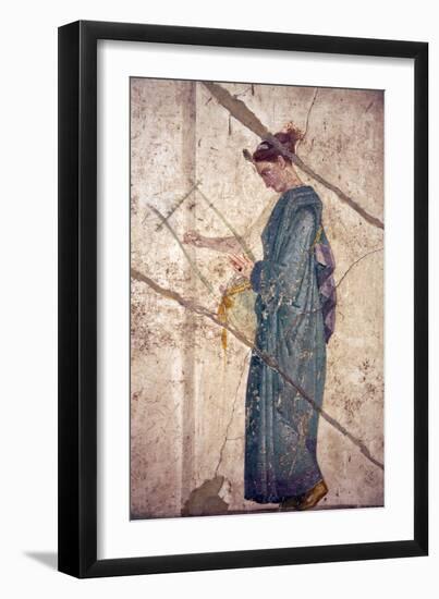 Italy, Naples, Naples Museum, from Pompeii, House of Fatal Love  (IX, 5,8), Pan and the nymphs-Samuel Magal-Framed Premium Photographic Print