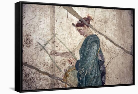 Italy, Naples, Naples Museum, from Pompeii, House of Fatal Love  (IX, 5,8), Pan and the nymphs-Samuel Magal-Framed Stretched Canvas