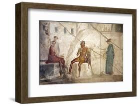 Italy, Naples, Naples Museum, from Pompeii, House of Fatal Love  (IX, 5,8), Pan and the nymphs-Samuel Magal-Framed Photographic Print