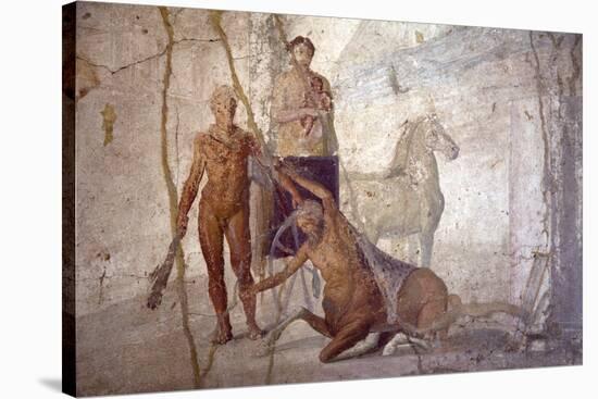 Italy, Naples, Naples Museum, from Pompeii, House of Jason (IX 5, 18), Heracles and Centaur-Samuel Magal-Stretched Canvas