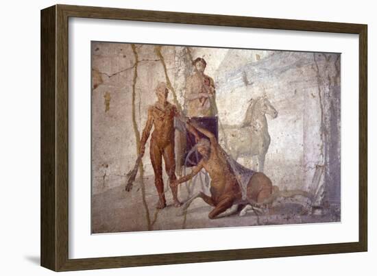 Italy, Naples, Naples Museum, from Pompeii, House of Jason (IX 5, 18), Heracles and Centaur-Samuel Magal-Framed Photographic Print