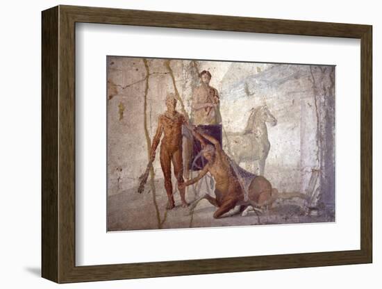 Italy, Naples, Naples Museum, from Pompeii, House of Jason (IX 5, 18), Heracles and Centaur-Samuel Magal-Framed Photographic Print