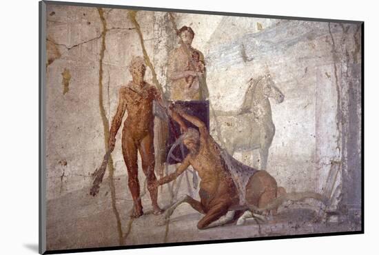 Italy, Naples, Naples Museum, from Pompeii, House of Jason (IX 5, 18), Heracles and Centaur-Samuel Magal-Mounted Photographic Print