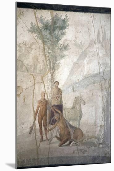 Italy, Naples, Naples Museum, from Pompeii, House of Jason (IX 5, 18), Heracles and Centaur-Samuel Magal-Mounted Premium Photographic Print