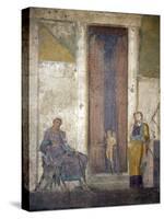 Italy, Naples, Naples Museum, from Pompeii, House of Jason (IX 5, 18), Paris and Elena-Samuel Magal-Stretched Canvas