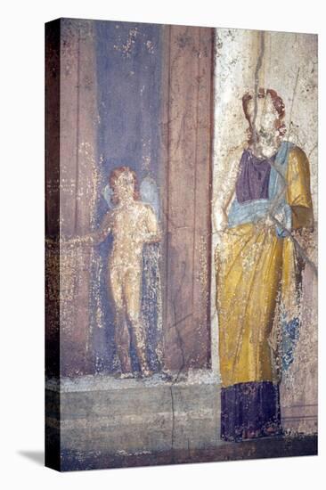 Italy, Naples, Naples Museum, from Pompeii, House of Jason (IX 5, 18), Paris and Elena-Samuel Magal-Stretched Canvas