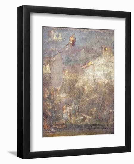 Italy, Naples, Naples Museum, from Pompeii, House of M.Fabius Secundus (V 4,13), Origins of Rome-Samuel Magal-Framed Premium Photographic Print