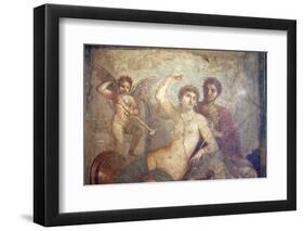 Italy, Naples, Naples Museum, from Pompeii, House of Mars an Venus (VII, 9, 47), Mars and  Venus-Samuel Magal-Framed Premium Photographic Print