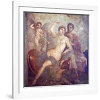 Italy, Naples, Naples Museum, from Pompeii, House of Mars an Venus (VII, 9, 47), Mars and  Venus-Samuel Magal-Framed Photographic Print