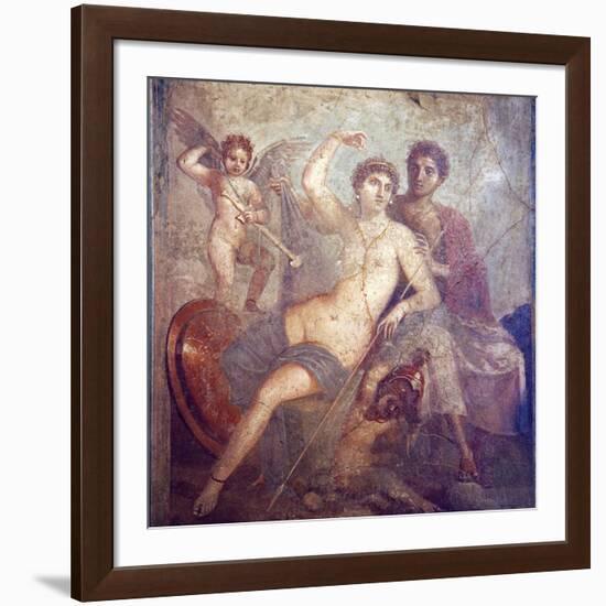 Italy, Naples, Naples Museum, from Pompeii, House of Mars an Venus (VII, 9, 47), Mars and  Venus-Samuel Magal-Framed Photographic Print