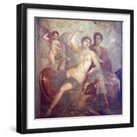 Italy, Naples, Naples Museum, from Pompeii, House of Mars an Venus (VII, 9, 47), Mars and  Venus-Samuel Magal-Framed Photographic Print