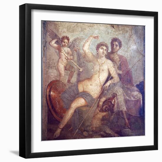 Italy, Naples, Naples Museum, from Pompeii, House of Mars an Venus (VII, 9, 47), Mars and  Venus-Samuel Magal-Framed Photographic Print