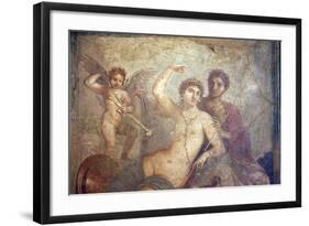 Italy, Naples, Naples Museum, from Pompeii, House of Mars an Venus (VII, 9, 47), Mars and  Venus-Samuel Magal-Framed Photographic Print