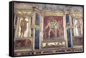 Italy, Naples, Naples Museum, from Pompeii, House of Meleager, Stucco Policromo (Polychrome)-Samuel Magal-Framed Stretched Canvas