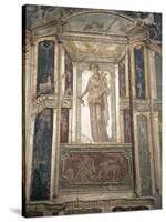 Italy, Naples, Naples Museum, from Pompeii, House of Meleager, Stucco Policromo (Polychrome)-Samuel Magal-Stretched Canvas