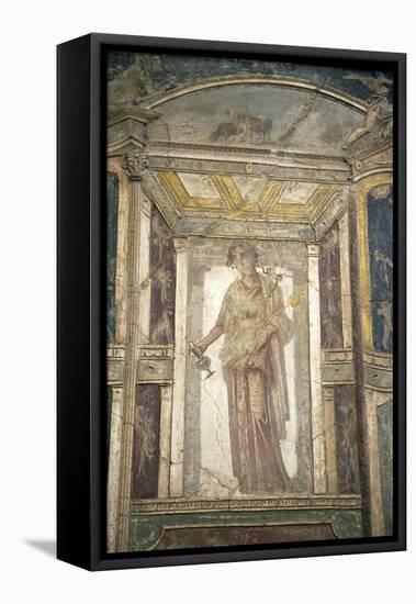 Italy, Naples, Naples Museum, from Pompeii, House of Meleager, Stucco Policromo (Polychrome)-Samuel Magal-Framed Stretched Canvas