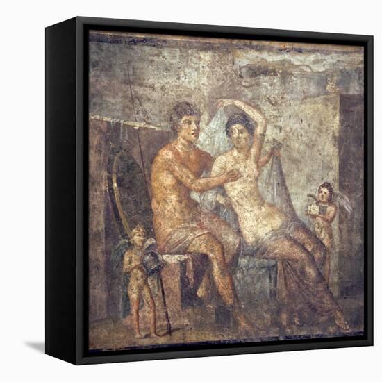 Italy, Naples, Naples Museum, from Pompeii, House of Meleager (VI 9, 2.13), Ares and Aphrodite-Samuel Magal-Framed Stretched Canvas