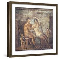 Italy, Naples, Naples Museum, from Pompeii, House of Meleager (VI 9, 2.13), Ares and Aphrodite-Samuel Magal-Framed Premium Photographic Print