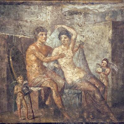 Italy, Naples, Naples Museum, from Pompeii, House of Meleager (VI 9, 2.13),  Ares and Aphrodite' Photographic Print - Samuel Magal | AllPosters.com