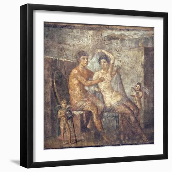 Italy, Naples, Naples Museum, from Pompeii, House of Meleager (VI 9, 2.13), Ares and Aphrodite-Samuel Magal-Framed Photographic Print