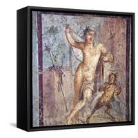 Italy, Naples, Naples Museum, from Pompeii, House of Meleager (VI 9, 2.13), Emafrodito and Panisco-Samuel Magal-Framed Stretched Canvas