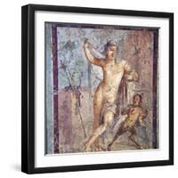 Italy, Naples, Naples Museum, from Pompeii, House of Meleager (VI 9, 2.13), Emafrodito and Panisco-Samuel Magal-Framed Photographic Print