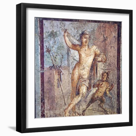 Italy, Naples, Naples Museum, from Pompeii, House of Meleager (VI 9, 2.13), Emafrodito and Panisco-Samuel Magal-Framed Photographic Print