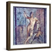 Italy, Naples, Naples Museum, from Pompeii, House of Meleager (VI 9, 2.13), Emafrodito and Panisco-Samuel Magal-Framed Photographic Print