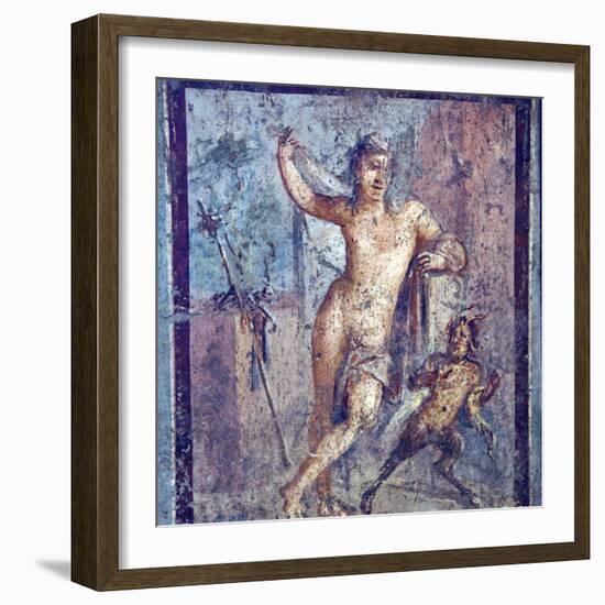 Italy, Naples, Naples Museum, from Pompeii, House of Meleager (VI 9, 2.13), Emafrodito and Panisco-Samuel Magal-Framed Photographic Print