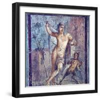 Italy, Naples, Naples Museum, from Pompeii, House of Meleager (VI 9, 2.13), Emafrodito and Panisco-Samuel Magal-Framed Photographic Print