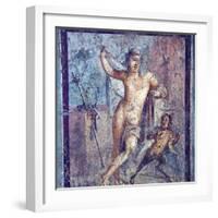 Italy, Naples, Naples Museum, from Pompeii, House of Meleager (VI 9, 2.13), Emafrodito and Panisco-Samuel Magal-Framed Photographic Print