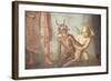 Italy, Naples, Naples Museum, from Pompeii, House of Meleager (VI 9, 2.13), Sileno, Eros and Pan-Samuel Magal-Framed Photographic Print