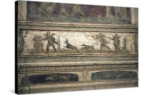 Italy, Naples, Naples Museum, from Pompeii, House of Meleager (VI 9), Stucco Policromo (Polychrome)-Samuel Magal-Stretched Canvas