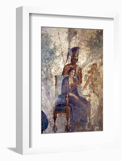 Italy, Naples, Naples Museum, from Pompeii, House of Punished Love  (VII, 2, 23), Mars and Venus-Samuel Magal-Framed Photographic Print