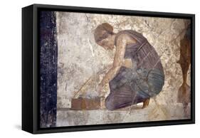 Italy, Naples, Naples Museum, from Pompeii, House of Punished Love  (VII, 2, 23), Slave-Samuel Magal-Framed Stretched Canvas