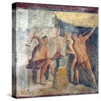 Italy, Naples, Naples Museum, from Pompeii, House of Quadrighe (VII 2, 25), The workshop of Efesto-Samuel Magal-Stretched Canvas