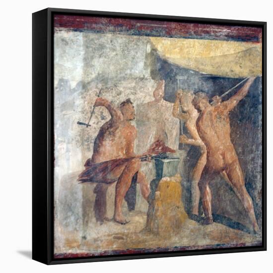 Italy, Naples, Naples Museum, from Pompeii, House of Quadrighe (VII 2, 25), The workshop of Efesto-Samuel Magal-Framed Stretched Canvas