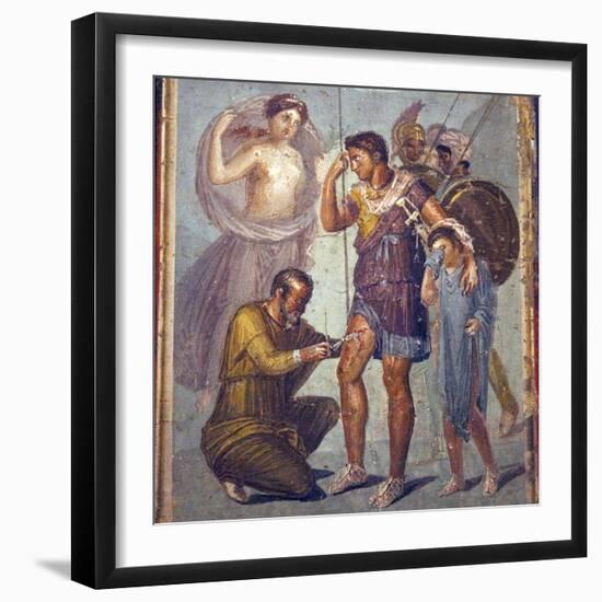 Italy, Naples, Naples Museum, from Pompeii, House of Siricus (VII, 1, 47), Iapyx and Aeneas-Samuel Magal-Framed Photographic Print