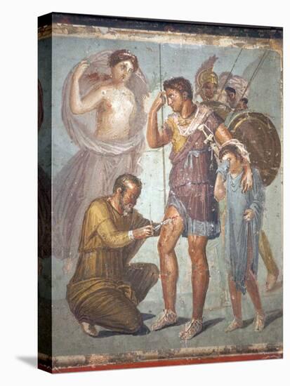 Italy, Naples, Naples Museum, from Pompeii, House of Siricus (VII, 1, 47), Lapyx and Aeneas-Samuel Magal-Stretched Canvas