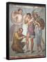 Italy, Naples, Naples Museum, from Pompeii, House of Siricus (VII, 1, 47), Lapyx and Aeneas-Samuel Magal-Framed Stretched Canvas