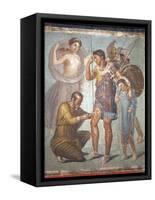 Italy, Naples, Naples Museum, from Pompeii, House of Siricus (VII, 1, 47), Lapyx and Aeneas-Samuel Magal-Framed Stretched Canvas