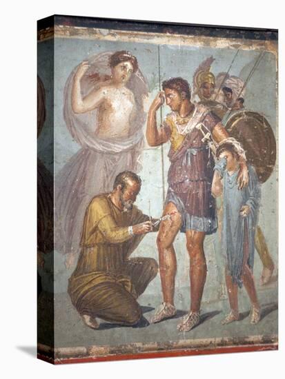 Italy, Naples, Naples Museum, from Pompeii, House of Siricus (VII, 1, 47), Lapyx and Aeneas-Samuel Magal-Stretched Canvas