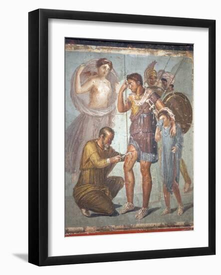 Italy, Naples, Naples Museum, from Pompeii, House of Siricus (VII, 1, 47), Lapyx and Aeneas-Samuel Magal-Framed Photographic Print