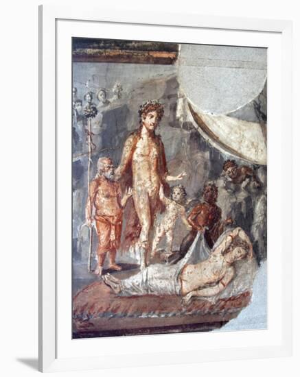 Italy, Naples, Naples Museum, from Pompeii, House of the Capitals, Dionysus and Arianna-Samuel Magal-Framed Photographic Print