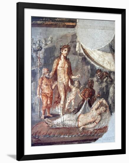 Italy, Naples, Naples Museum, from Pompeii, House of the Capitals, Dionysus and Arianna-Samuel Magal-Framed Photographic Print