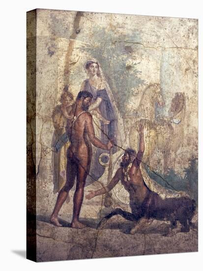 Italy, Naples, Naples Museum, from Pompeii, House of the Centaur, Hercules Slaying Nessus-Samuel Magal-Stretched Canvas