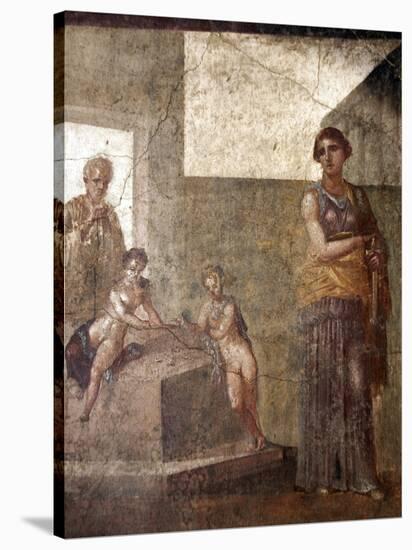 Italy, Naples, Naples Museum, from Pompeii, House of the Dioscuri (VI, 9, 6), Medea-Samuel Magal-Stretched Canvas