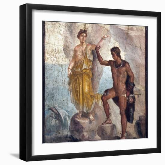 Italy, Naples, Naples Museum, from Pompeii, House of the Dioscuri (VI, 9, 6), Perseus and Andromeda-Samuel Magal-Framed Photographic Print